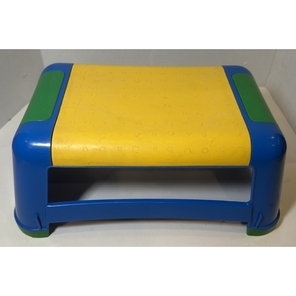 Vintage Kids II Step Stool Blue Green Yellow Heavy Duty Plastic 1994